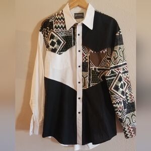 Roughrider Mens Western Shirt Size L